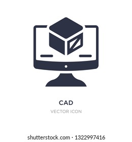 Cad Icon On White Background. Simple Element Illustration From Technology Concept. Cad Sign Icon Symbol Design.