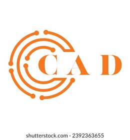 CAD letter design. CAD letter technology logo design on white background. CAD Monogram logo design for entrepreneur and business