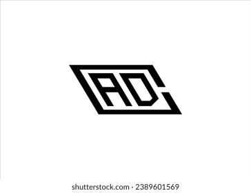 Cad letter logo creative design with shield style vector image