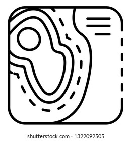 Icono de mapa catastral. Esquema icono del vector del mapa catastral para el diseño web aislado en fondo blanco