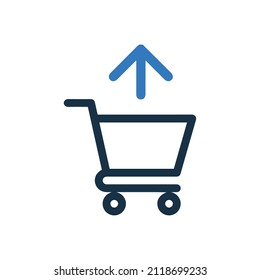 Caddie shop or shopping cart icon