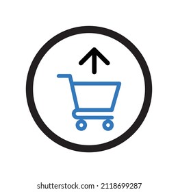 Caddie shop or shopping cart icon