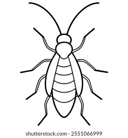 Caddisfly insect flat vector illustration on white background