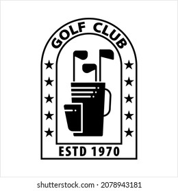 Caddy Bag Icon, Caddy Golf Bag Icon, Sport Icon Vector Art Illustration