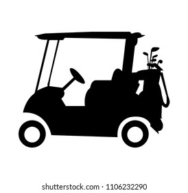 Caddy golf cart silhouette