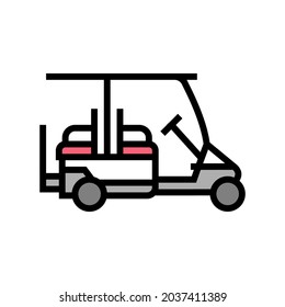 caddy golf club car color icon vector. caddy golf club car sign. isolated symbol illustration