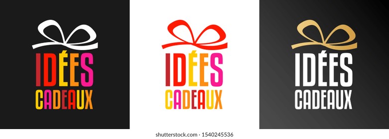 Idée cadeau, "gift idea" in French