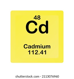 Cadmium Cd Chemical Element Vector Illustration Stock Vector (Royalty ...