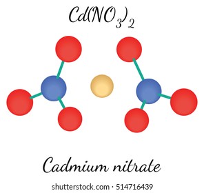 Cadmium Nitrate Cd No Molecule Stock Vector Royalty Free