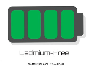Cadmium-Free battery vector illustration