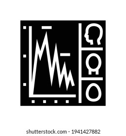 cadre with infographic radiology glyph icon vector. cadre with infographic radiology sign. isolated contour symbol black illustration