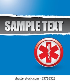caduceus blue ripped banner