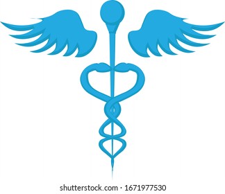 Caduceus Health Symbol / Asclepius's Wand Icon