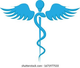 Caduceus Health Symbol / Asclepius's Wand Icon