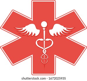 Caduceus Health Symbol / Asclepius's Wand Icon