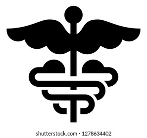 Caduceus Healthcare Vector Icon