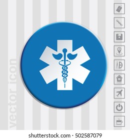 Caduceus, herald's wand, wings, two serpents, Hermes, Mercury