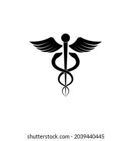 Caduceus icon design template illustration isolated