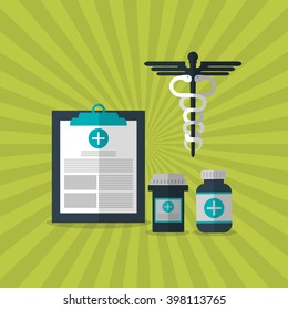 caduceus icon design , vector illustration
