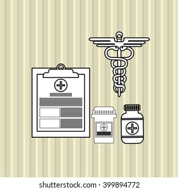 caduceus icon design , vector illustration