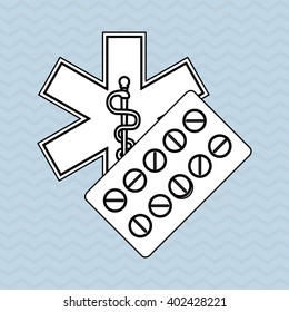 caduceus  icon design, vector illustration