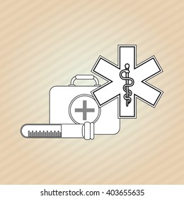 caduceus icon design, vector illustration