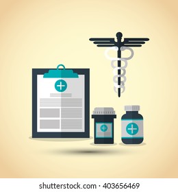 caduceus icon design , vector illustration