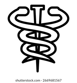 Caduceus Icon Element For Design