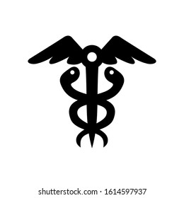caduceus icon isolated sign symbol vector illustration - high quality black style vector icons
