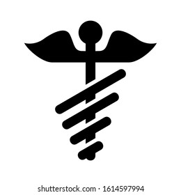 caduceus icon isolated sign symbol vector illustration - high quality black style vector icons
