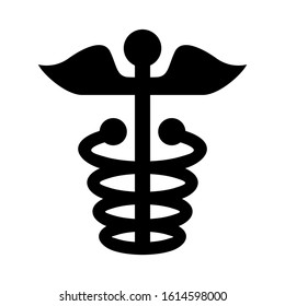 caduceus icon isolated sign symbol vector illustration - high quality black style vector icons
