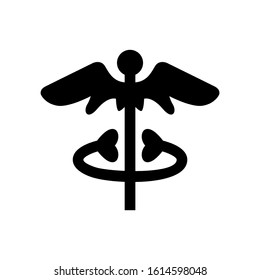 caduceus icon isolated sign symbol vector illustration - high quality black style vector icons
