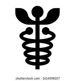 caduceus icon isolated sign symbol vector illustration - high quality black style vector icons
