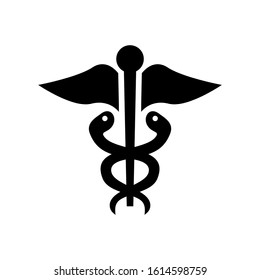 caduceus icon isolated sign symbol vector illustration - high quality black style vector icons
