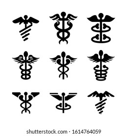 caduceus icon isolated sign symbol vector illustration - Collection of high quality black style vector icons
