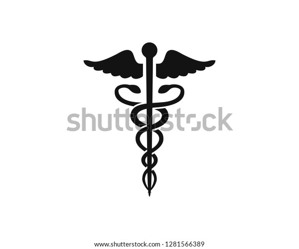 Caduceus Icon Logo Stock Vector (Royalty Free) 1281566389 | Shutterstock