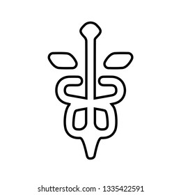 Caduceus icon. Medical sign