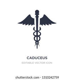 caduceus icon on white background. Simple element illustration from Medical concept. caduceus icon symbol design.