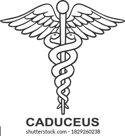 Caduceus icon, Sign & Symbol