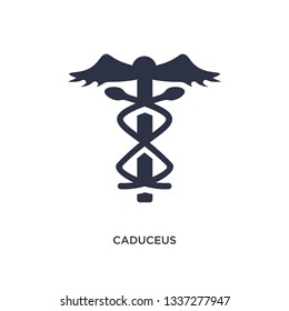 caduceus icon. Simple element illustration from greece concept. caduceus editable symbol design on white background. Can be use for web and mobile.