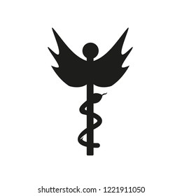 Caduceus icon. Trendy Caduceus logo concept on white background from Health and Medical collection. Suitable for use on web apps, mobile apps and print media.