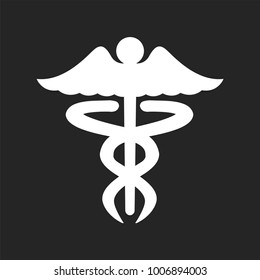 Caduceus icon vector