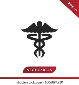 Caduceus icon vector