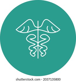 Caduceus icon vector image. Can also be used for web apps, mobile apps and print media.
