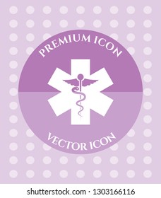 caduceus Icon for Web. Application, Software & Graphic Design.