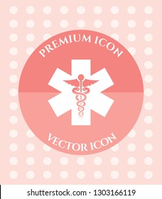 caduceus Icon for Web. Application, Software & Graphic Design.