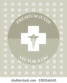 caduceus Icon for Web. Application, Software & Graphic Design.