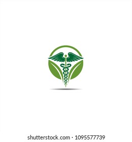 caduceus illustrations icon, Medical health care icon, Snake with wing icon 