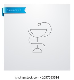 Caduceus Line Icon