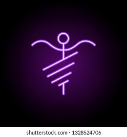 caduceus line icon. Elements of Medicine in neon style icons. Simple icon for websites, web design, mobile app, info graphics